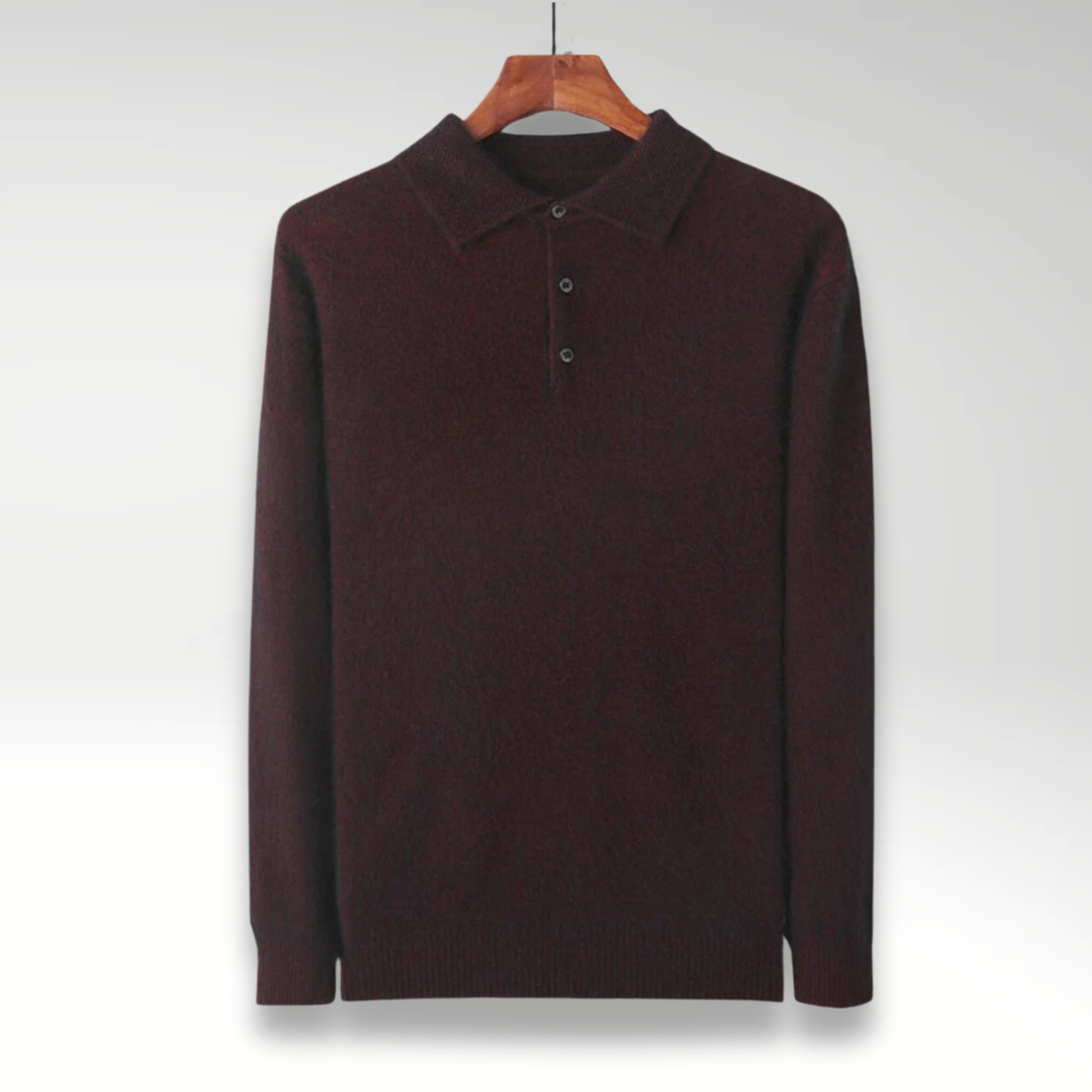 Laurent™ | Pull polo en vison et cachemire