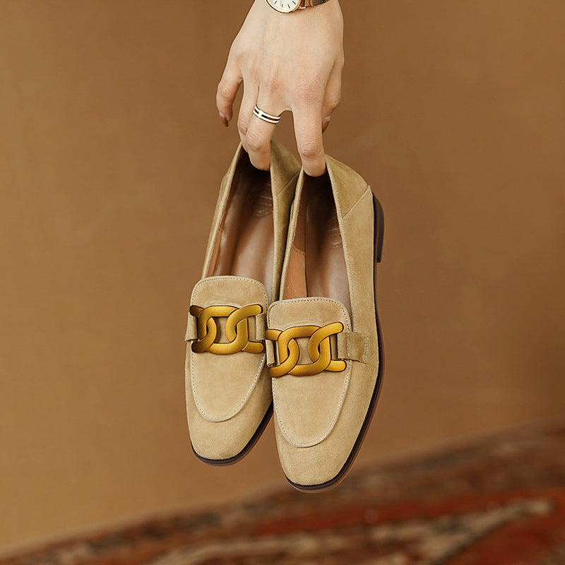 Émilie™ | Mocassins en daim Old Money