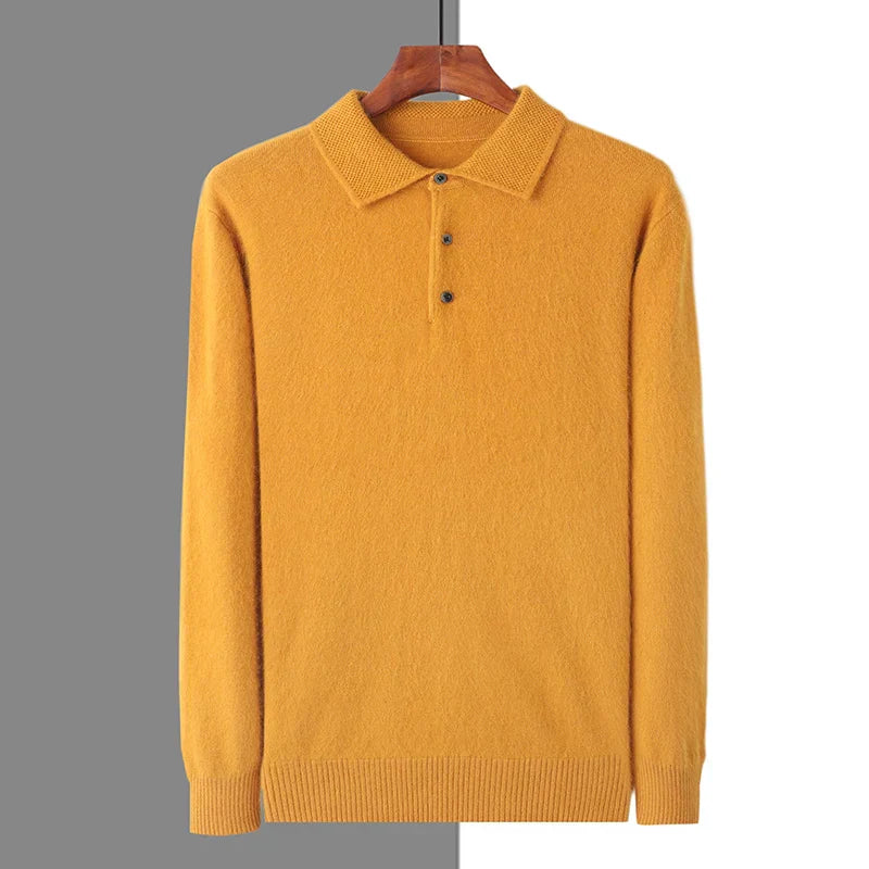 Laurent™ | Pull polo en vison et cachemire