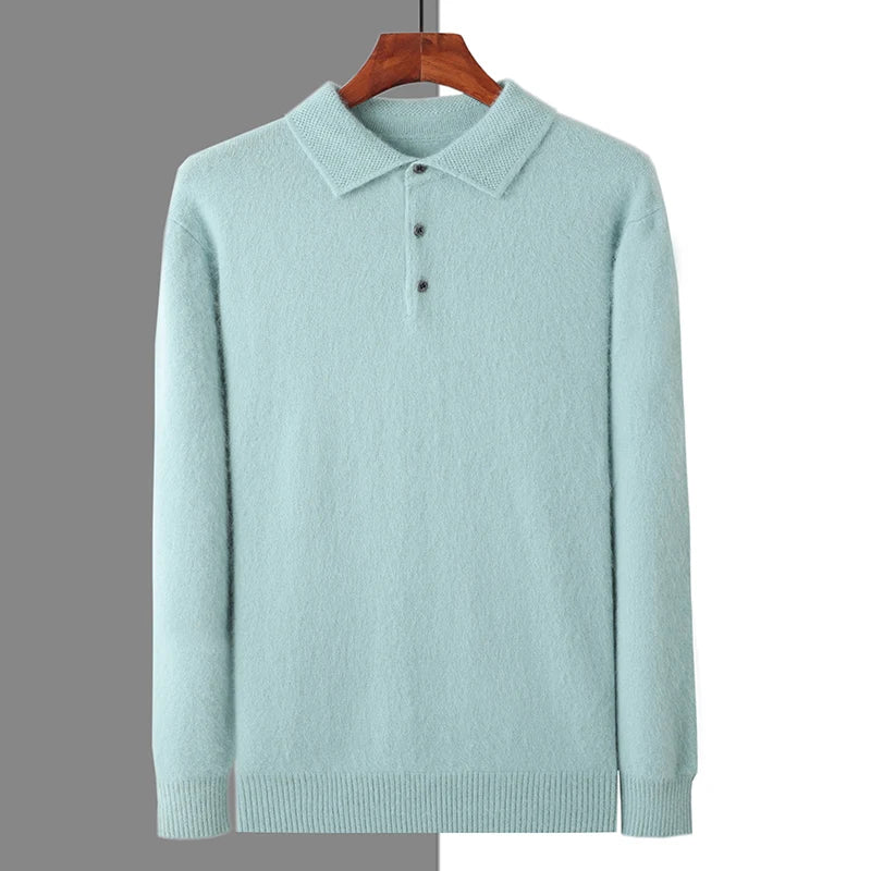 Laurent™ | Pull polo en vison et cachemire