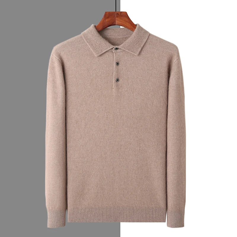 Laurent™ | Pull polo en vison et cachemire