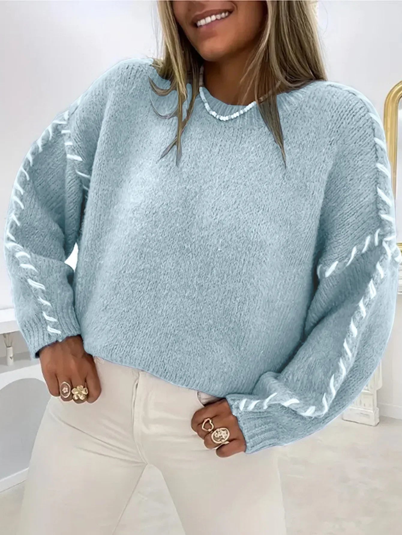 Léa™ | Pull Tricoté Décontracté et Chaud