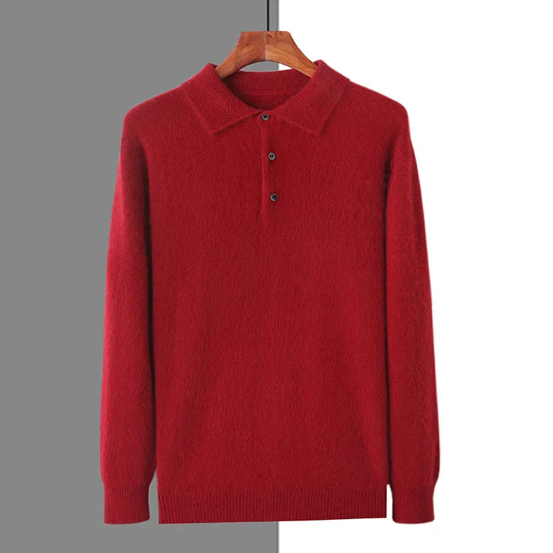Laurent™ | Pull polo en vison et cachemire