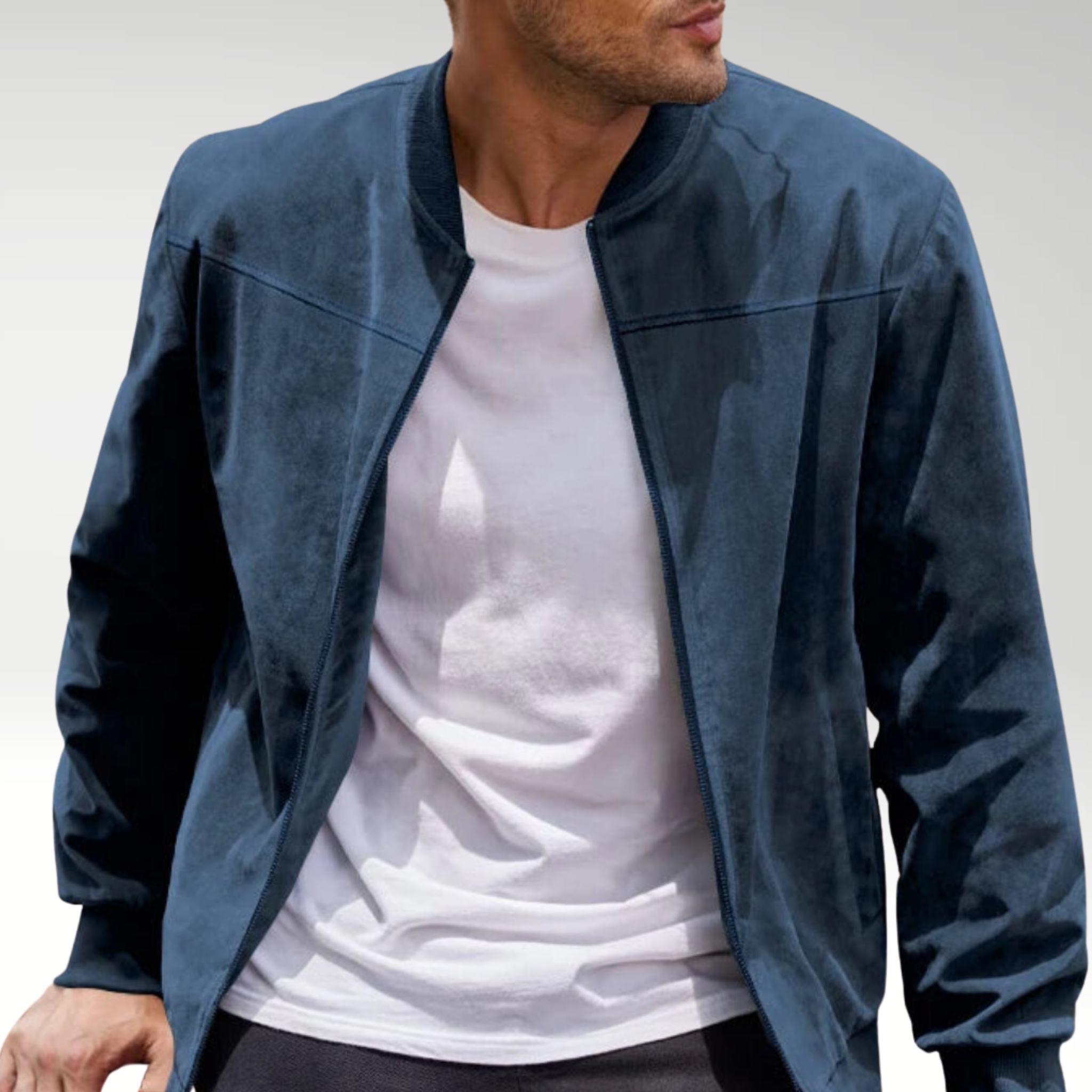Lucas™ | Veste bombardier en daim vintage