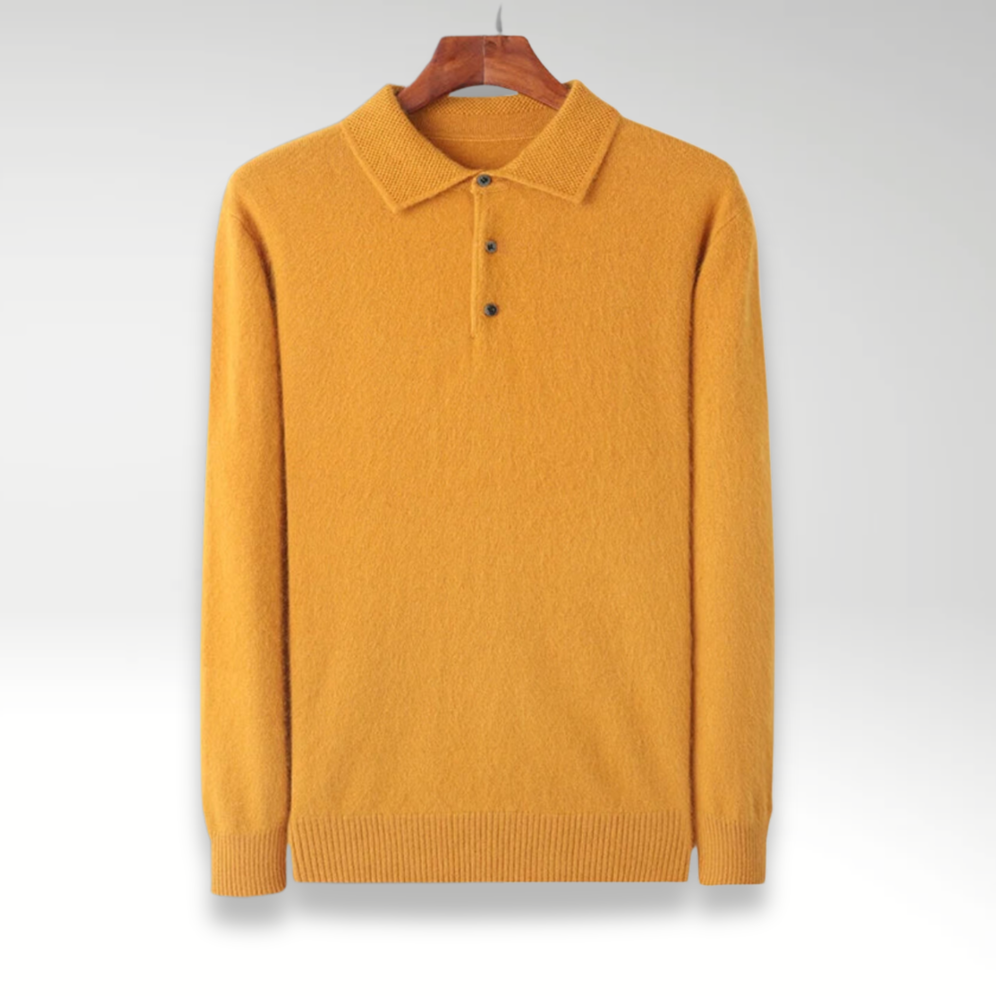 Laurent™ | Pull polo en vison et cachemire