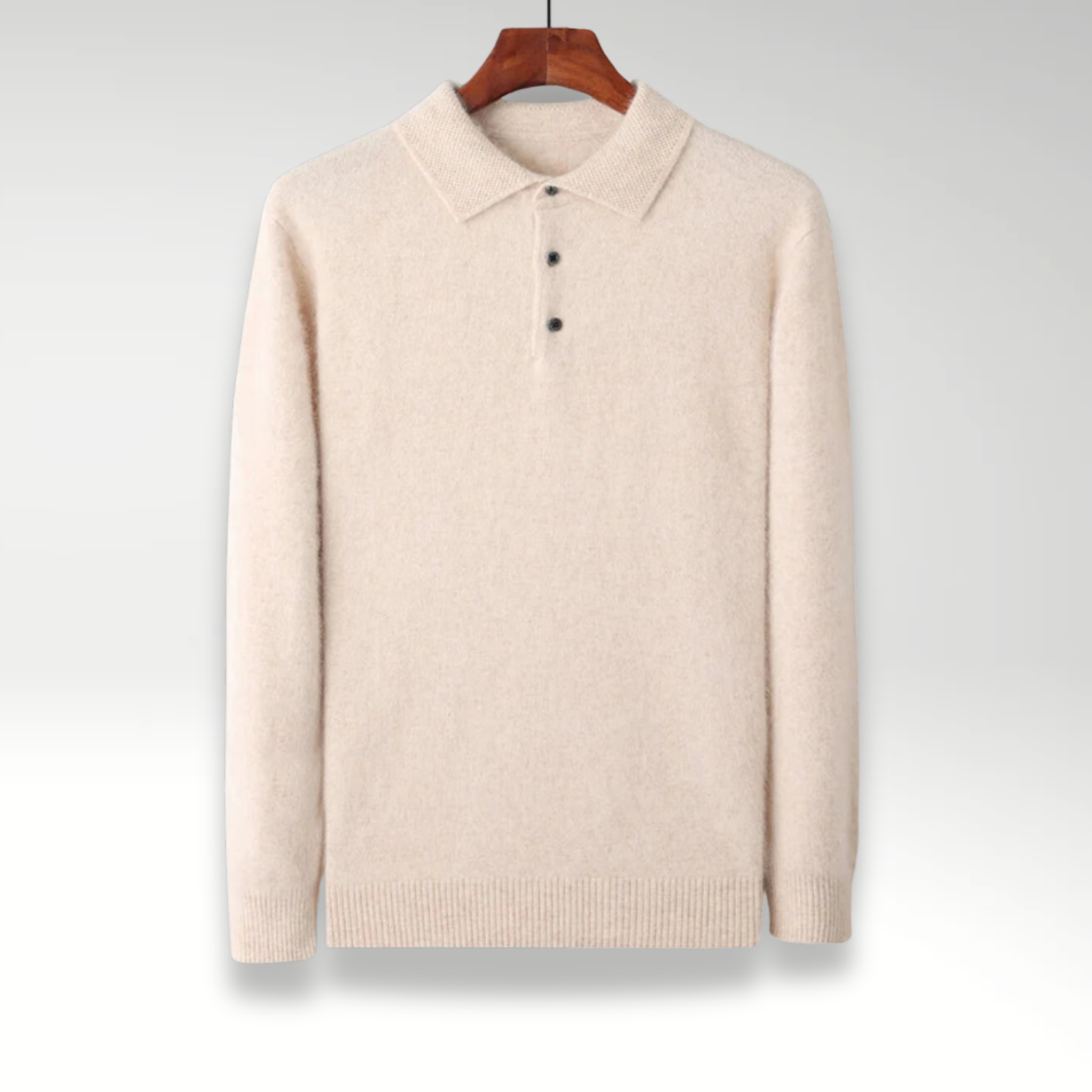 Laurent™ | Pull polo en vison et cachemire