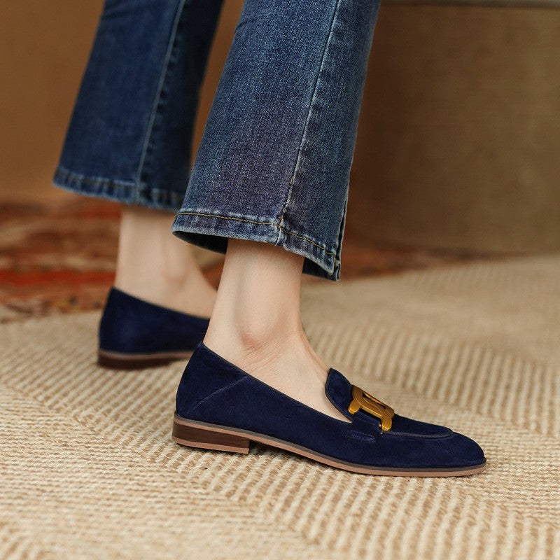 Émilie™ | Mocassins en daim Old Money