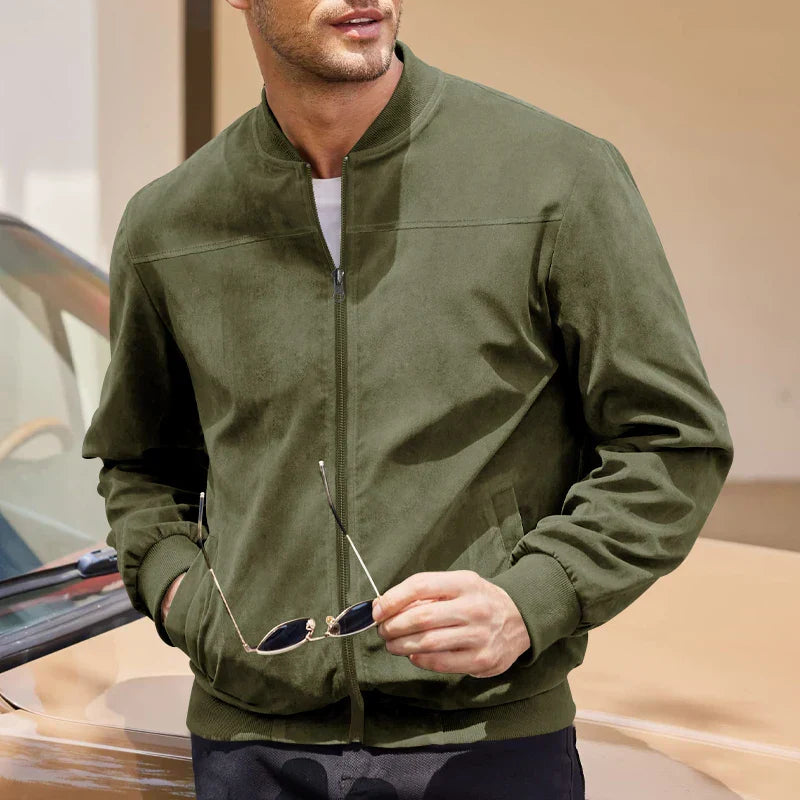 Lucas™ | Veste bombardier en daim vintage