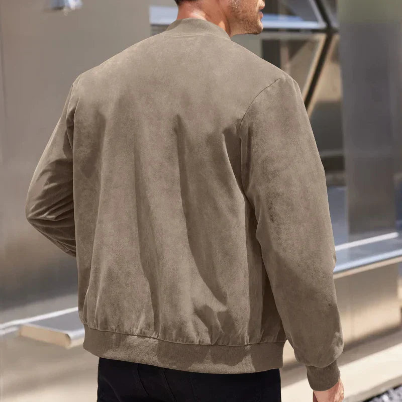Lucas™ | Veste bombardier en daim vintage